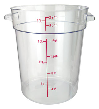 Winco PCRC-22 Round Food Storage Containers