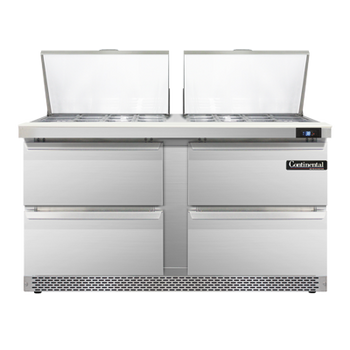 Continental Refrigerator SW60N24M-FB-D 60-inch Mega Top Sandwich Prep Table