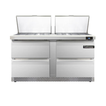 Continental Refrigerator D60N24M-FB-D 60-inch Mega Top Sandwich Prep Table