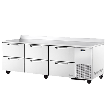 True TWT-93D-6-HC-SPEC3 93 inch Work Top Refrigerated Counter