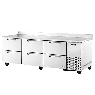 True TWT-93D-6-HC-SPEC3 93 inch Work Top Refrigerated Counter