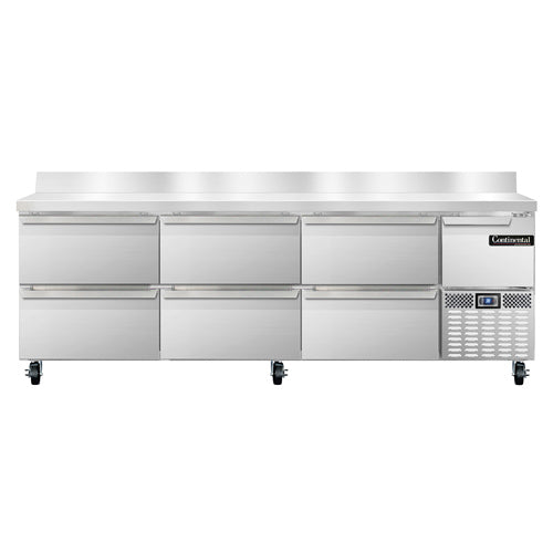 Continental Refrigerator DRA93NSSBS-D 93-inch Work Top Refrigerator