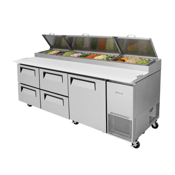 Turbo Air TPR-93SD-D4-N 93 inch Pizza Prep Table