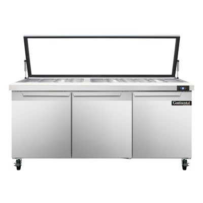 Continental Refrigerator SW72N30M-HGL 72-inch Mega Top Sandwich Prep Table