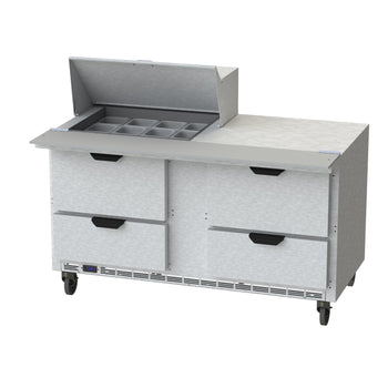 Beverage Air SPED60HC-12M-4 60-inch Mega Top Sandwich Prep Table