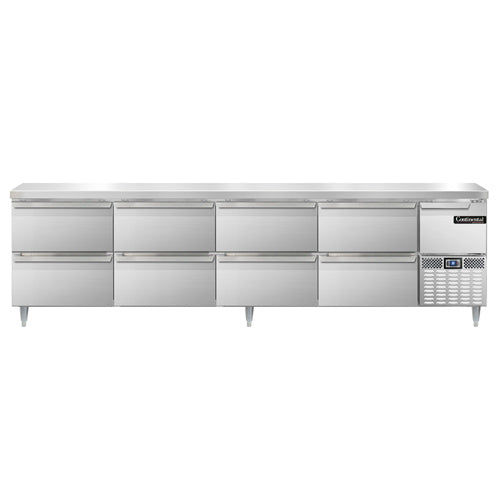 Continental Refrigerator DRA118NSS-D 118-inch Work Top Refrigerator