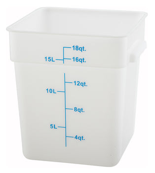 Winco PESC-18 Square Food Storage Containers