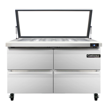 Continental Refrigerator SW48N18M-HGL-D 48-inch Mega Top Sandwich Prep Table