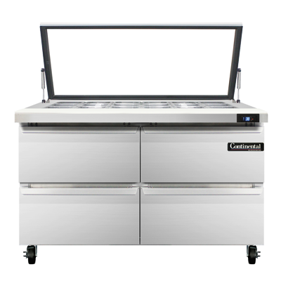 Continental Refrigerator SW48N18M-HGL-D 48-inch Mega Top Sandwich Prep Table