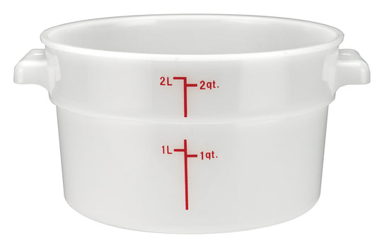 Winco PPRC-2W Round Food Storage Containers