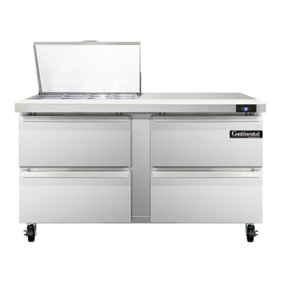 Continental Refrigerator SW60N12M-D 60-inch Mega Top Sandwich Prep Table