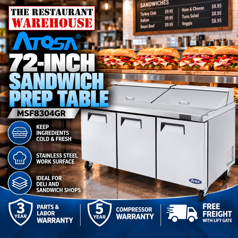 Atosa MSF8304 72-Inch Sandwich Prep Table