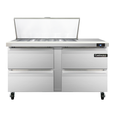 Continental Refrigerator SW60N18M-D 60-inch Mega Top Sandwich Prep Table