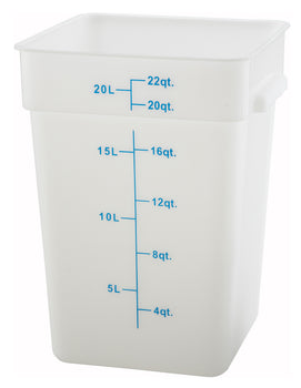 Winco PESC-22 Square Food Storage Containers