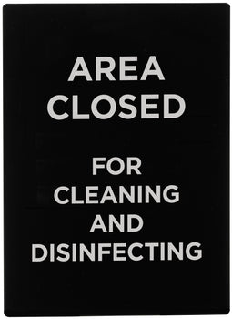 Winco SGN-807 Area Closed For Cleaning & Disinfecting Sign