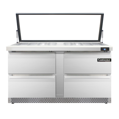 Continental Refrigerator SW60N24M-HGL-FB-D 60-inch Mega Top Sandwich Prep Table