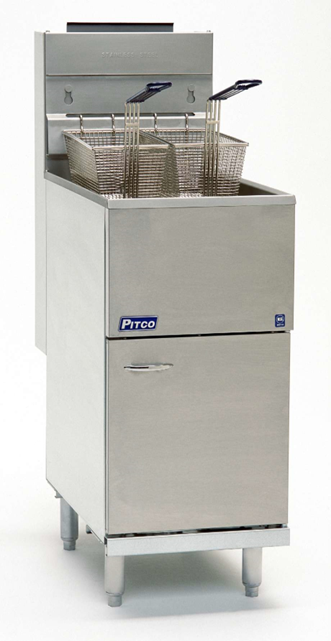 Pitco Frialator 40D Fryer Gas Floor Model Full Pot