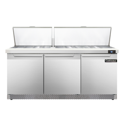 Continental Refrigerator SW72N30M-FB 72-inch Mega Top Sandwich Prep Table