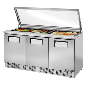 True TFP-72-30M-FGLID 72 inch Mega Top Sandwich Prep Table