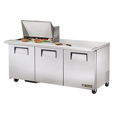 True TSSU-72-12M-B-HC 72 inch Mega Top Sandwich Prep Table