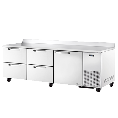 True TWT-93D-4-HC-SPEC3 93 inch Work Top Refrigerated Counter