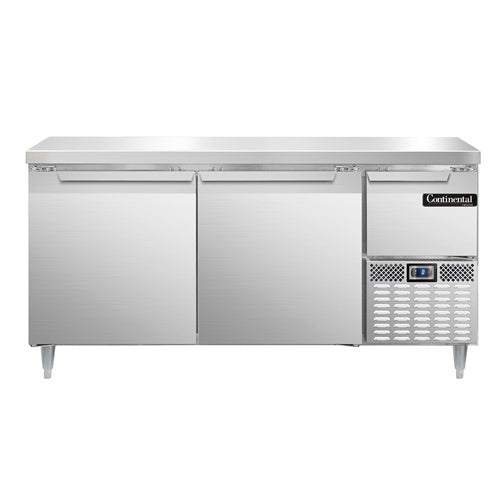 Continental Refrigerator DFA68NSS 68-inch Work Top Freezer Counter