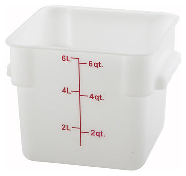 Winco PESC-6 Square Food Storage Containers