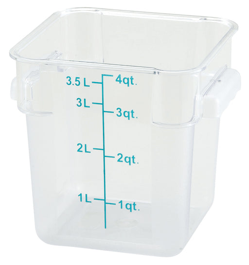 Winco PCSC-4C Square Food Storage Containers