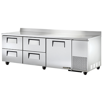 True TWT-93D-4-HC 93 inch Work Top Refrigerated Counter