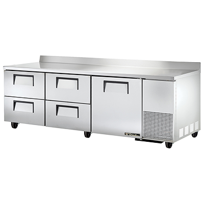 True TWT-93D-4-HC 93 inch Work Top Refrigerated Counter