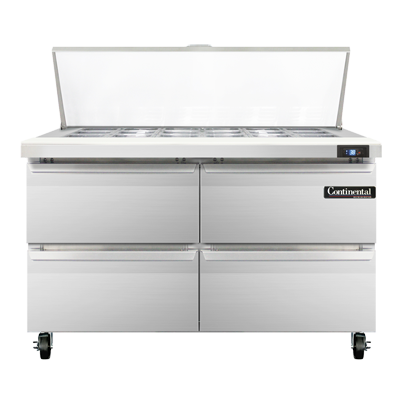 Continental Refrigerator SW48N18M-D 48-inch Mega Top Sandwich Prep Table