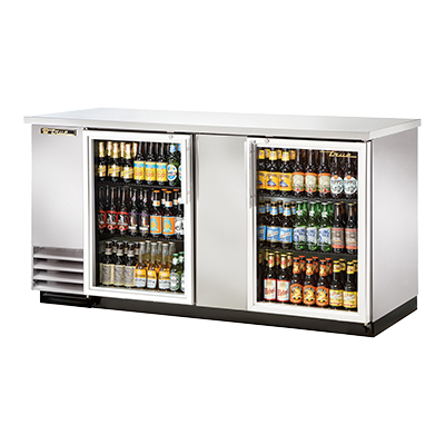 True TBB-3G-S-HC-LD 69 inch Refrigerated Back Bar Cabinet