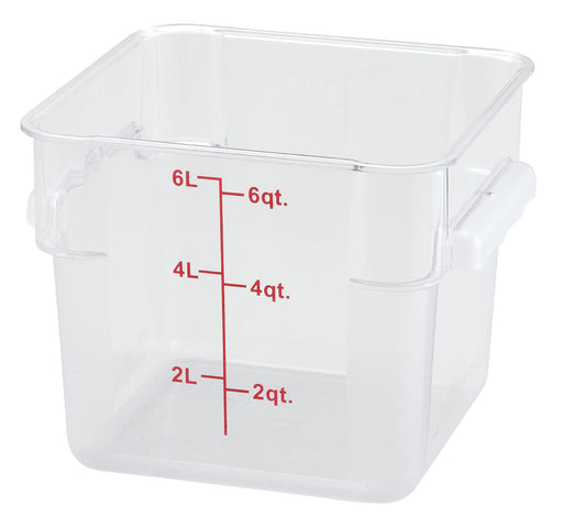 Winco PCSC-6C Square Food Storage Containers