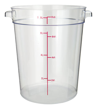 Winco PCRC-8 Round Food Storage Containers