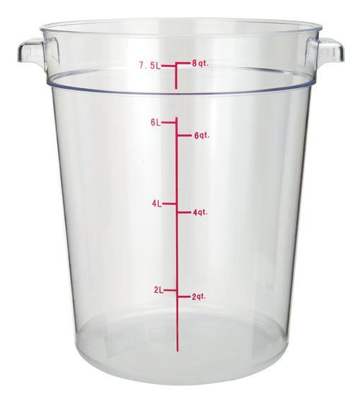 Winco PCRC-8 Round Food Storage Containers