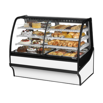 True TDM-DZ-59-GE/GE-W-W 59 inch Refrigerated/Non-Refrigerated Display Case