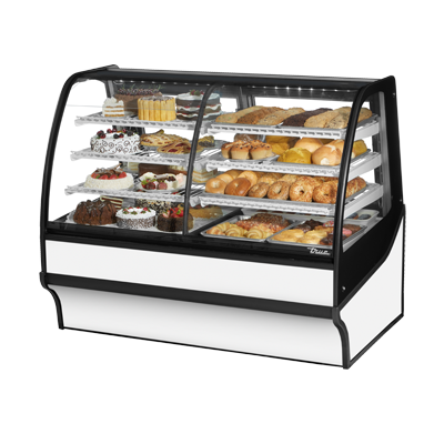 True TDM-DZ-59-GE/GE-W-W 59 inch Refrigerated/Non-Refrigerated Display Case