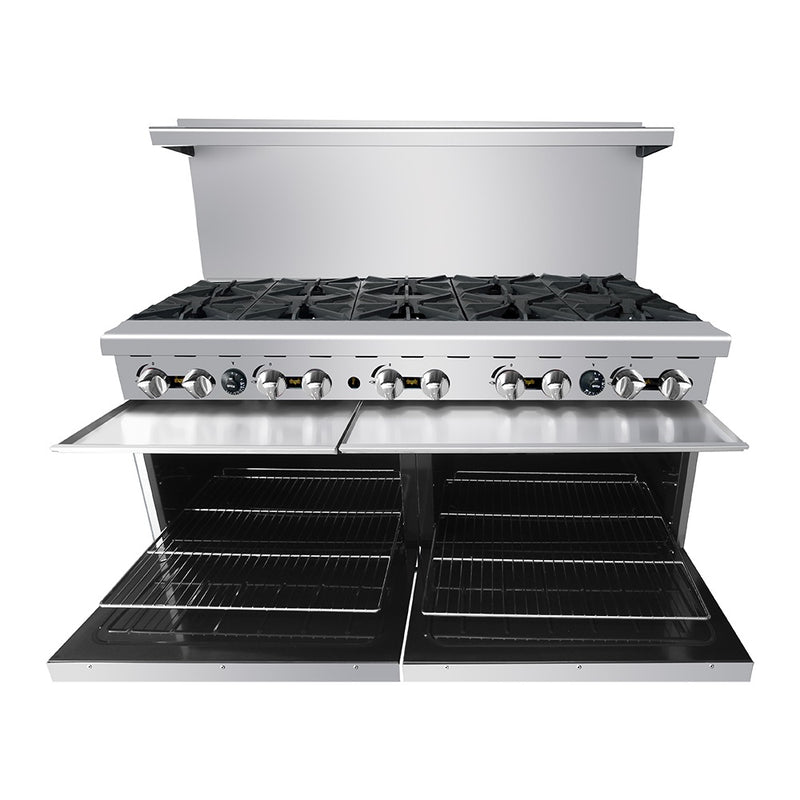 Atosa USA AGR-10B 60-Inch Ten Burner Propane Gas Range