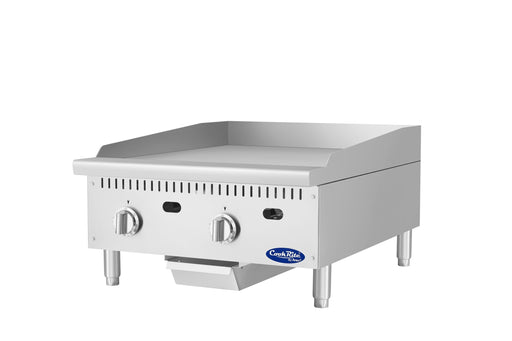 Atosa CookRite ATG-2424-C 24 inch chrome griddle, right side view