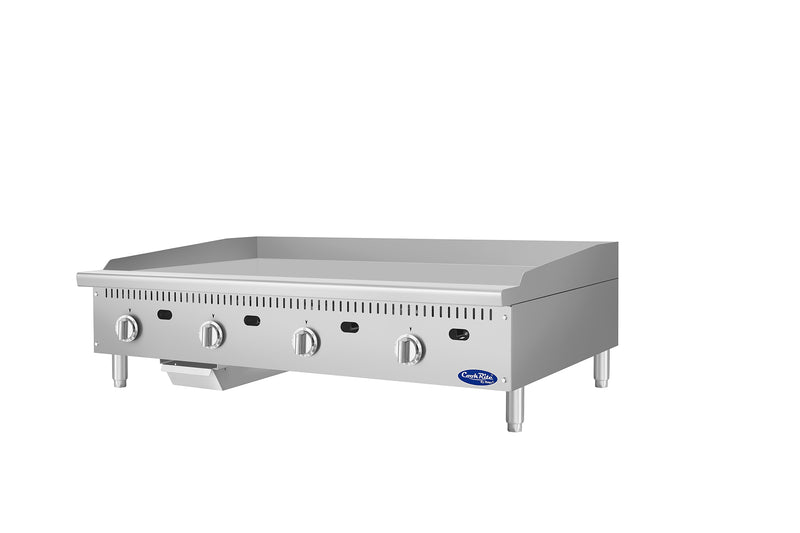 Atosa CookRite ATG-4824-S 48 inch thermostatic griddle, right side view