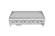 Atosa CookRite ATG-4824-S 48 inch griddle, top view of 1 inch polished steel plate
