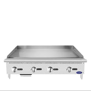 Atosa USA ATMG-48 Heavy Duty Stainless Steel 48-Inch Manual Griddle - Natural Gas