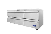 Atosa AUR72D6 72 inch Undercounter Refrigerator with Drawers