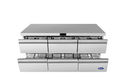 Atosa AUR72D6 72 inch Undercounter Refrigerator with Drawers