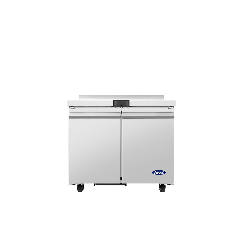 Atosa AWF36SD 36-3/8" Worktop Freezer with Backsplash, 2 Solid Doors, 8.97 Cu Ft