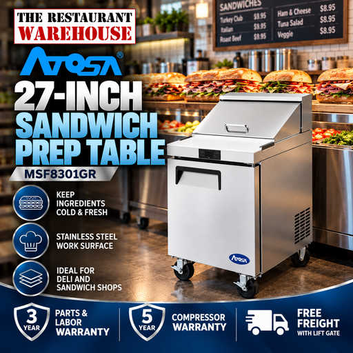 Atosa MSF8301 27-Inch Sandwich Prep Table