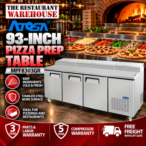 Atosa MPF8203 93-Inch Pizza Prep Table