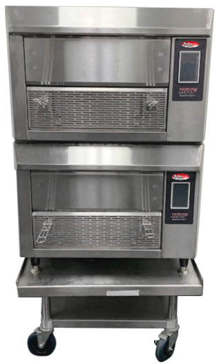 Bakemax BMSRAF02 Rapid Air Fryer 10 lb double stacked ventless commercial unit smart touchscreen