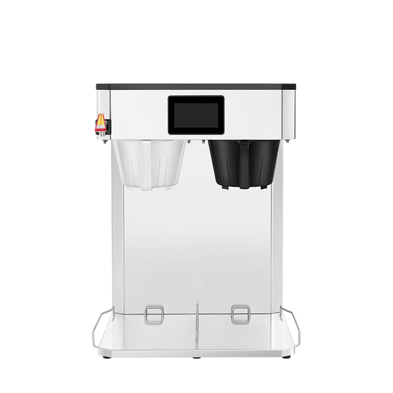 Atosa CB3L021 short twin commercial coffee and tea brewer with two brew stations and touchscreen