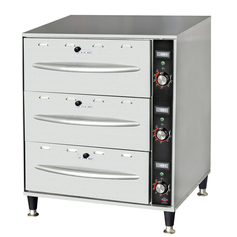 Comstack Castle CC-WD-3 Countertop Food Warmer - 3 Drawer